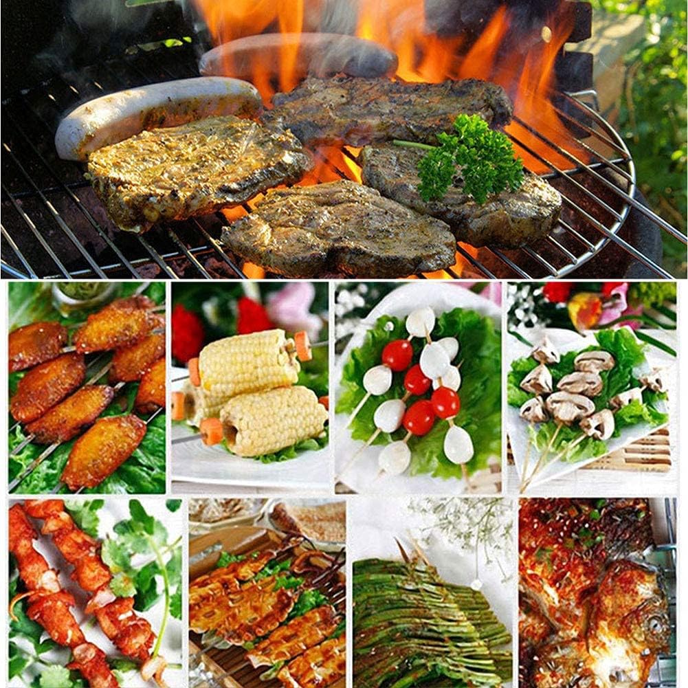 20 Inch oldable Outdoor Firebowl, Wood Burning BBQ Fire Pit with Fireplace Poker Firepits, Log Grate, Poker for Patio Backyard