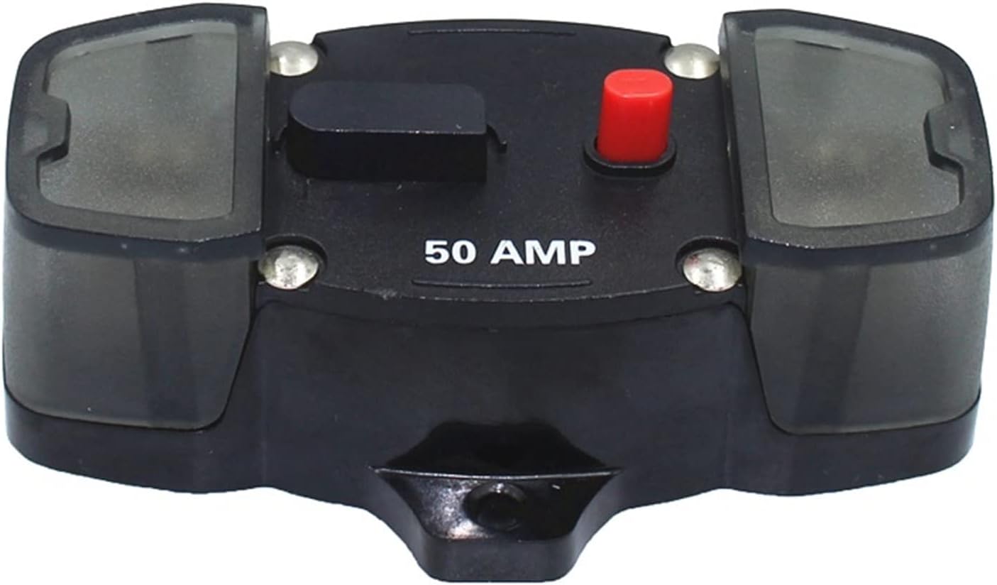 1pcs 80A 100A 160A 200A 300A Car Audio Amplifier Circuit Breaker Fuse Holder AGU Style Stereo Refit 4GA Cable for 12V Protection(80A)