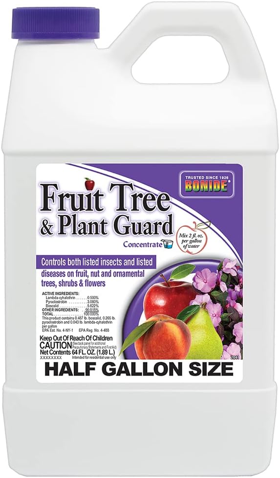 Bonide Fruit Tree & Plant Guard, 64 oz Concentrate, Multi-Purpose Fungicide, Insecticide and Miticide for Home Gardening