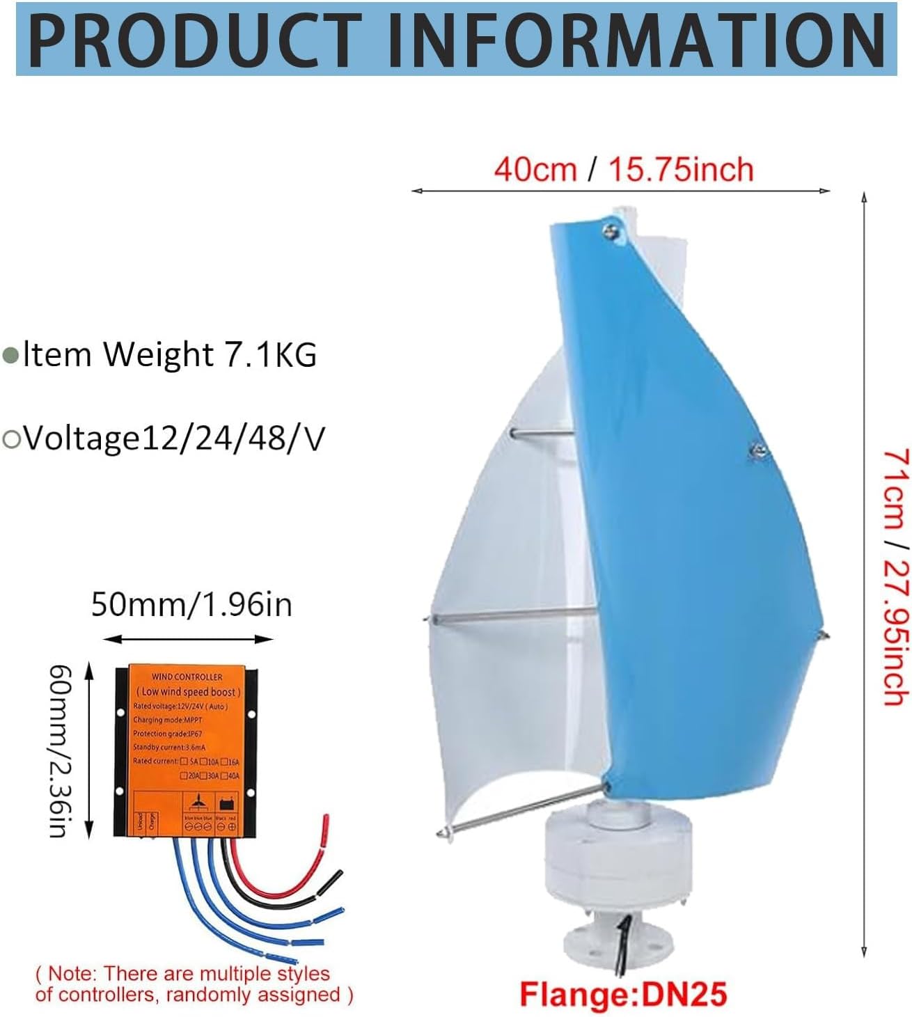 18000W Magnetic Levitation Vertical Axis Wind Turbine, Home Windmill Kit with Hybrid System Controller, Permanent Magnet Generator for Residential, Commercial & Industrial Energy Solutions
