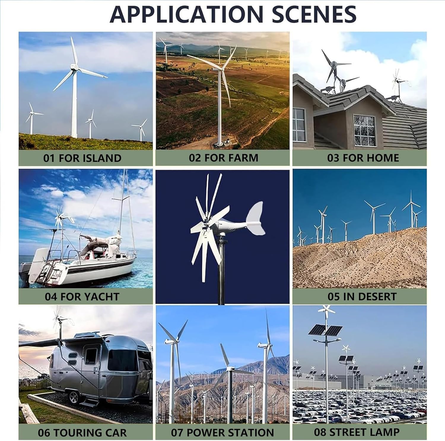 48V Small Wind Turbine Generator Kit for Home & Farm, Outdoor Wind Power System with Charge Controller, 12V/24V/48V, Eco-Friendly Renewable Energy Solution, Efficient Power Generation