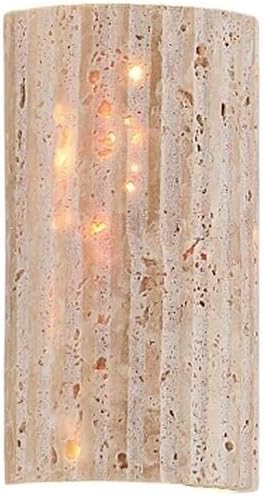 Modern Indoor Wall Sconces Nordic Wall Light Up Down Wall Sconce Ribbed Stone Wall Lamp Shade Art Deco Sconces Wall Lighting Indoor Wall Wash Lights Wall Lamps for Living Room Bedroom Hallway(Outdoor)