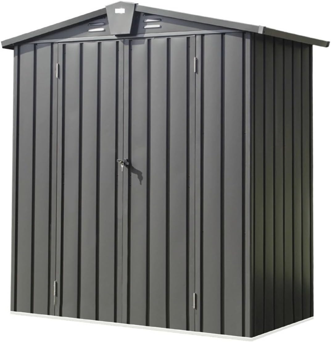 Garden Sheds Outdoor Storage Shed 5.7x3ft, Metal Outside Sheds Outdoor Storage Galvanized Steel, Tool Shed with Lockable Double Door Outdoor Storage Sheds