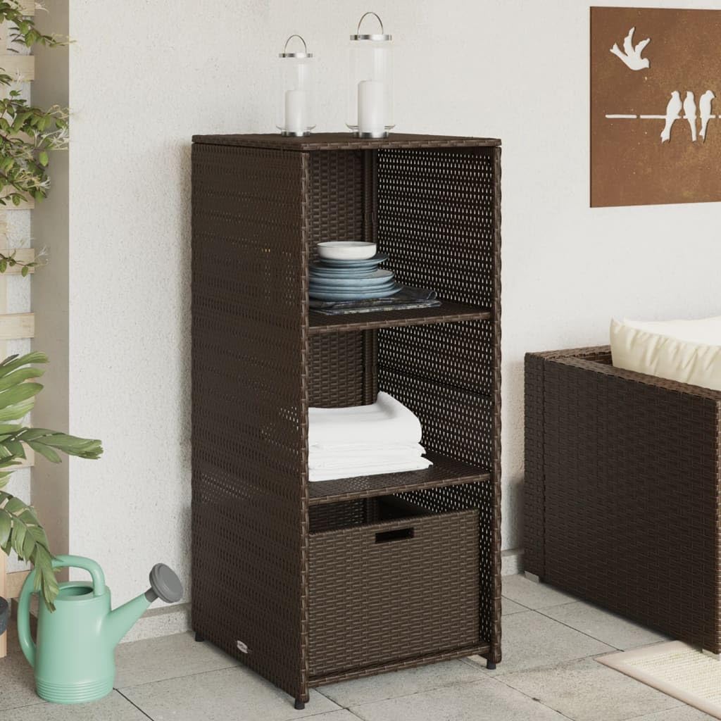 Patio Storage Cabinet Brown 19.7