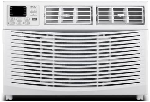 8,000 BTU Window Air Conditioner, Cools Up to 350 Sq. Ft., Quiet Operation, Cool/Fan/Dry Modes, Digital Display, Remote Control, Easy Install & 2-Year Warranty