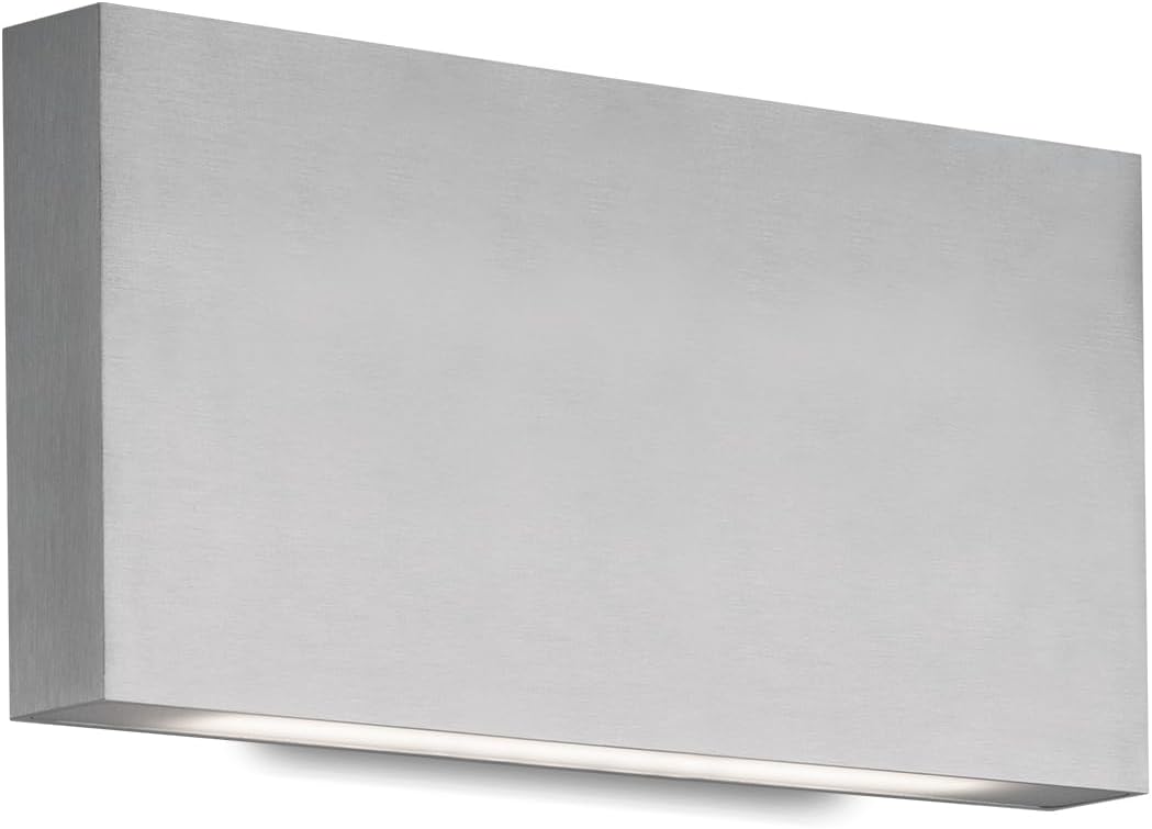 Kuzco AT6610-BN-UNV Mica Outdoor Wall Light, Integrated LED 26 Watts, Brushed Nickel