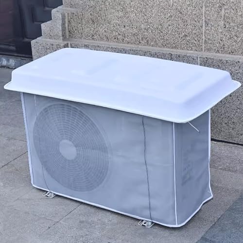 Generic Thicken Air Conditioner Outer Cover Protection Outdoor Dustproof Protective Cover, Easy To Install, For Outdoor Air Conditioning, Dust And Rainproof ( Color : White , Size : 98*50*7CM_D )
