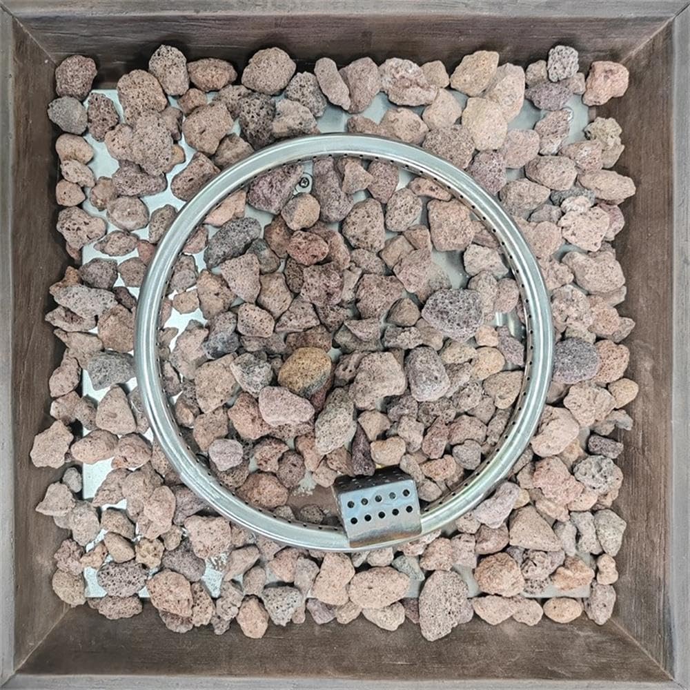 Smokeless Propane Gas Fire Pit - Fireplace for Outdoor - Brown