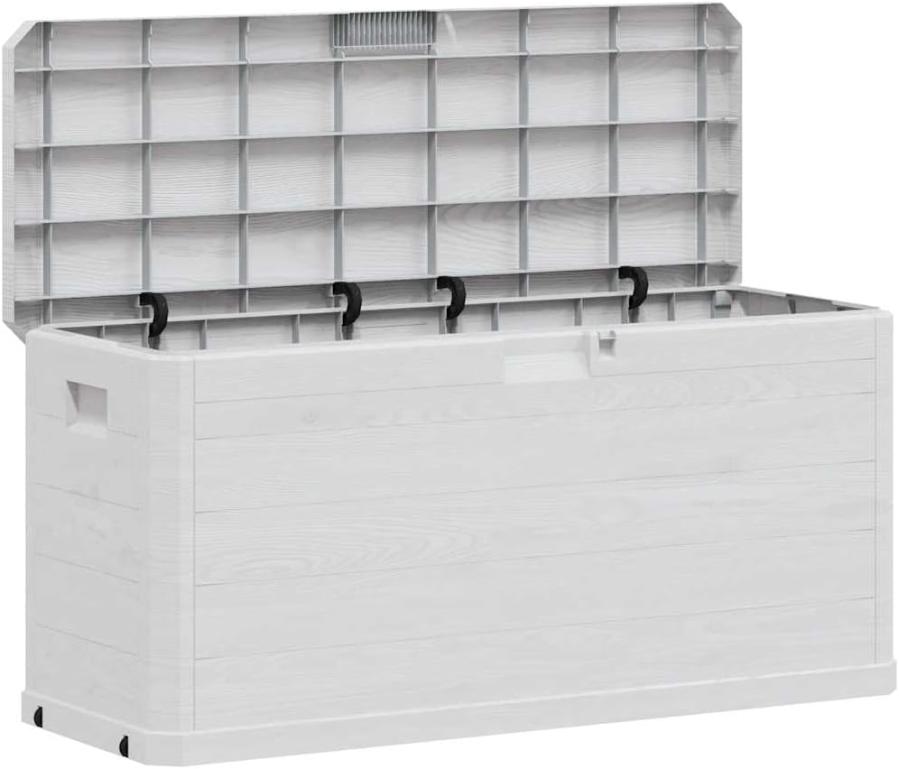Patio Storage Box, Cabinet Storage Containers Deck Box Outdoor Furniture for Pool Backyard Patio Garden 74 gal Light Gray