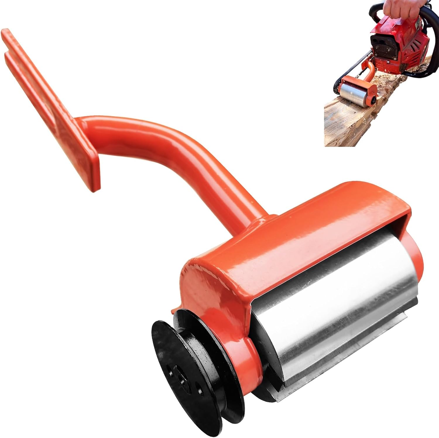 Chainsaw Wood Stripping Attachment, 6-Blade Adjustable Depth Stripper, Durable Aluminum Alloy Accessory for Woodworking