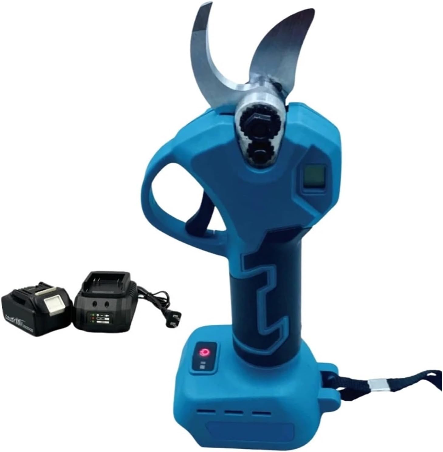 Brushless LED Display Electric Pruning Scissors Pruning Cutter Professional Fruit Tree Potted Garden Tool 18V Battery(1battery 1charge)