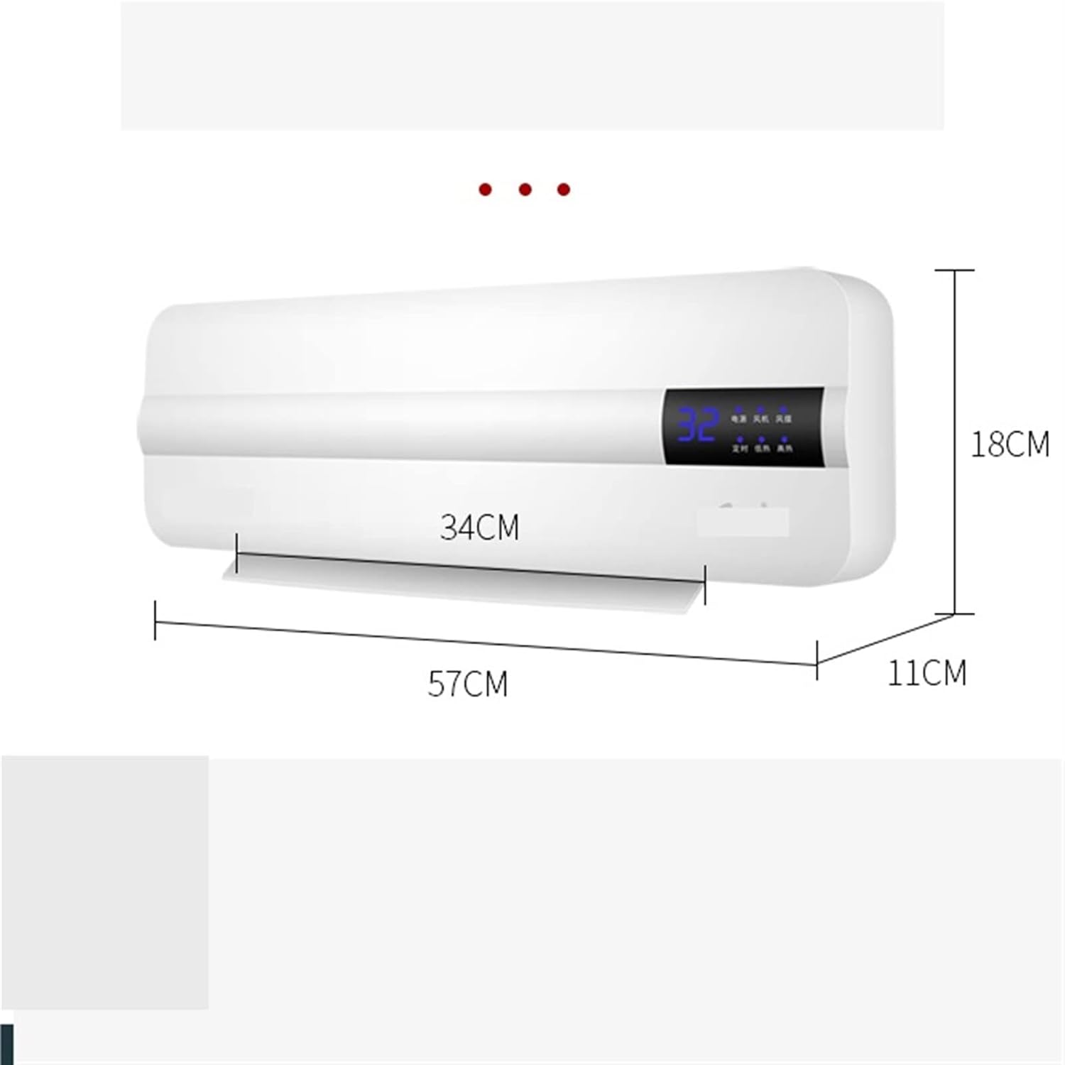 Air Conditioner Energy-saving Wall-mounted Air Conditioner Portable Heating Fan Home Timing Free Installation Remote Control Thermostat