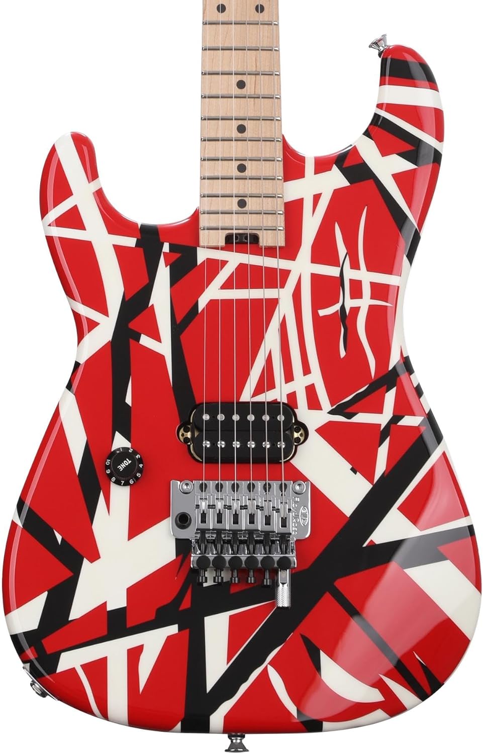 EVH Striped Series Left-Handed - Red with Black Stripes