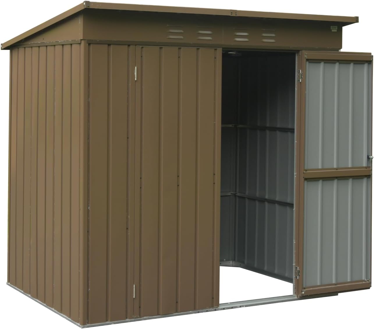 Outdoor Storage Shed 6x4 FT, Metal Tool Sheds Storage House with Lockable Double Door, Large Bike Shed Waterproof for Garden, Backyard, Lawn