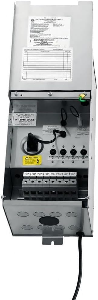 Kichler Pro Series Transformer 1200W in Stainless Steel, Outdoor Lighting Power Supply, 15PR1200SS