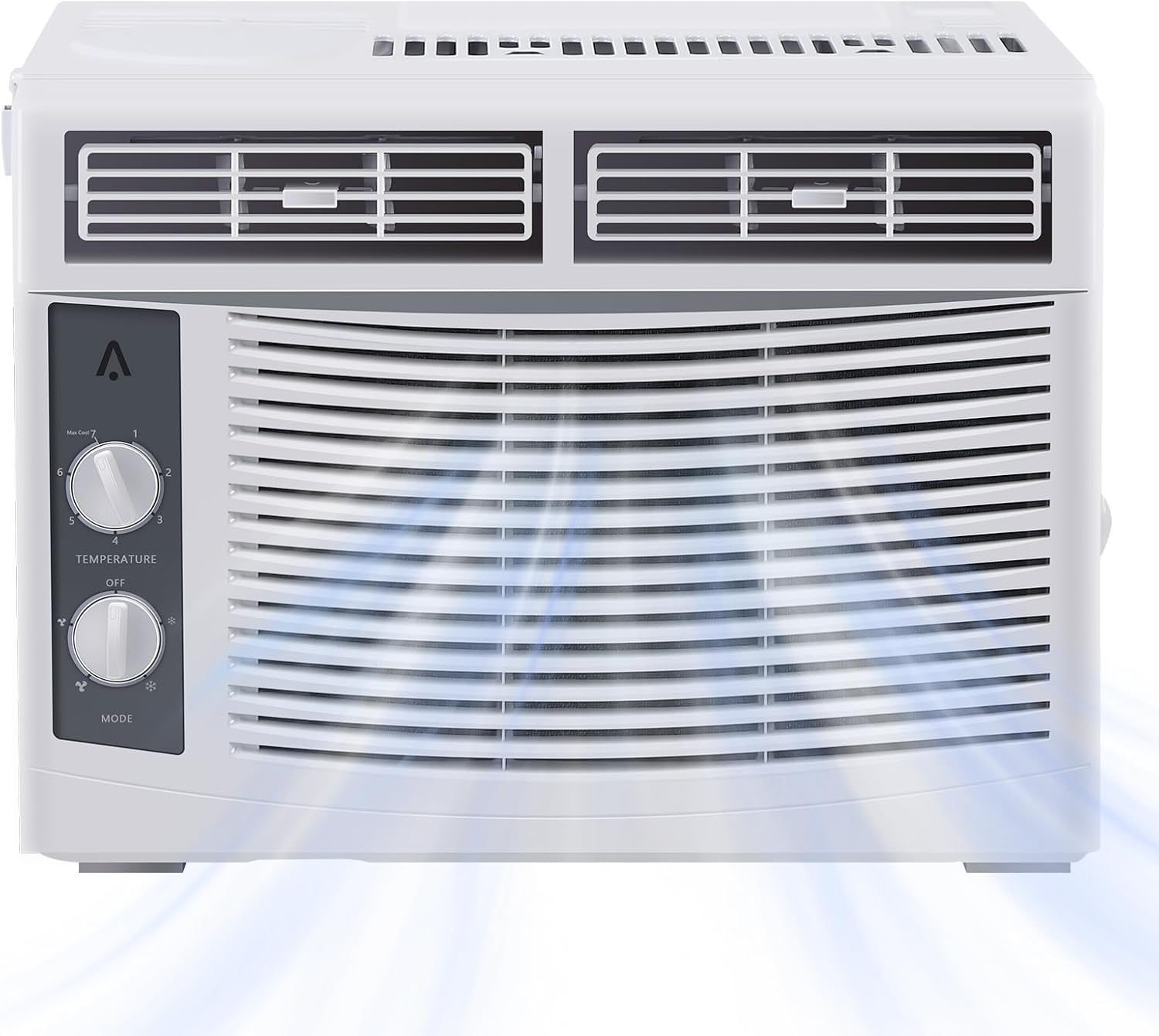 5000 BTU Window Air Conditioner Quiet, User-Friendly, Perfect for Small Spaces (Up to 150 Sq. Ft.). Great for Small Bedrooms, Living Rooms, and Home Offices