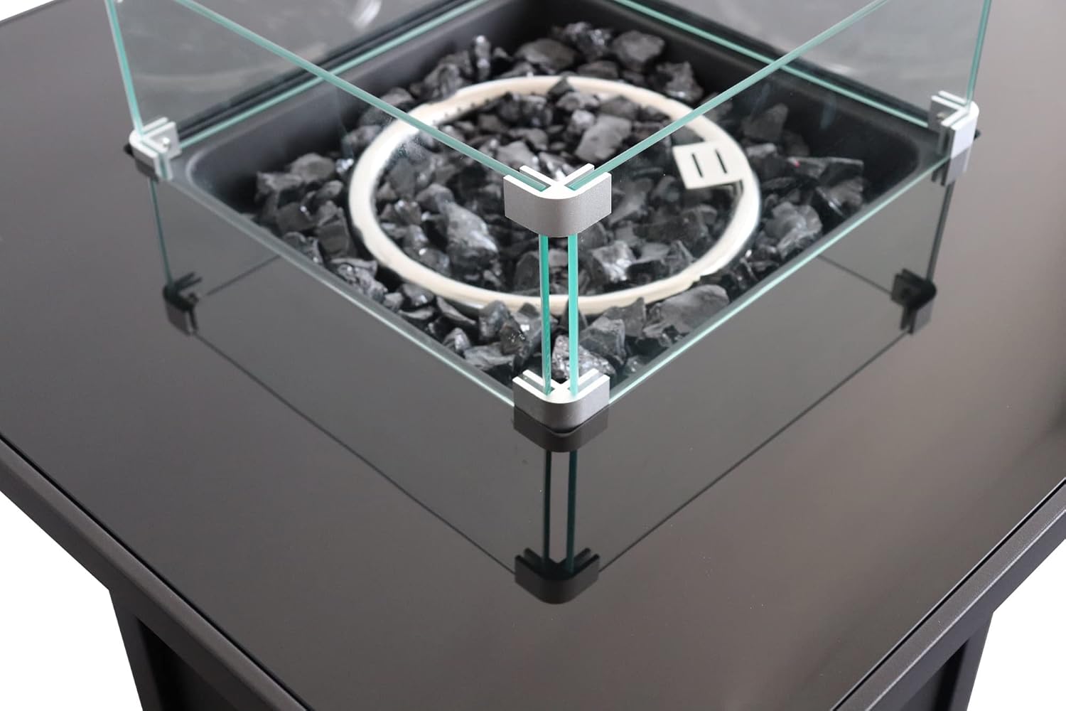 30 Inch Outdoor Fire Pit for Backyard, Steel Propane Fire Pit with Wind Guard, Lid & Cover for Home Garden Decoration