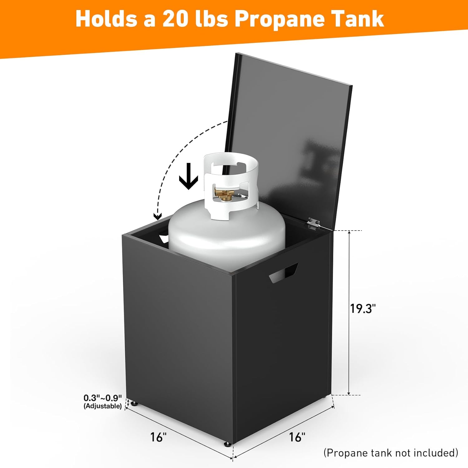 Stanbroil Propane Tank Cover Table, 20 lb Propane Tank Storage Side Table, 16