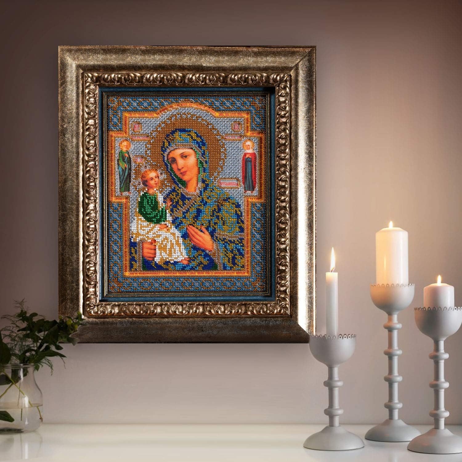 RTO Bead Embroidery Kit DIY Icon Our Lady of Jerusalem 7.9