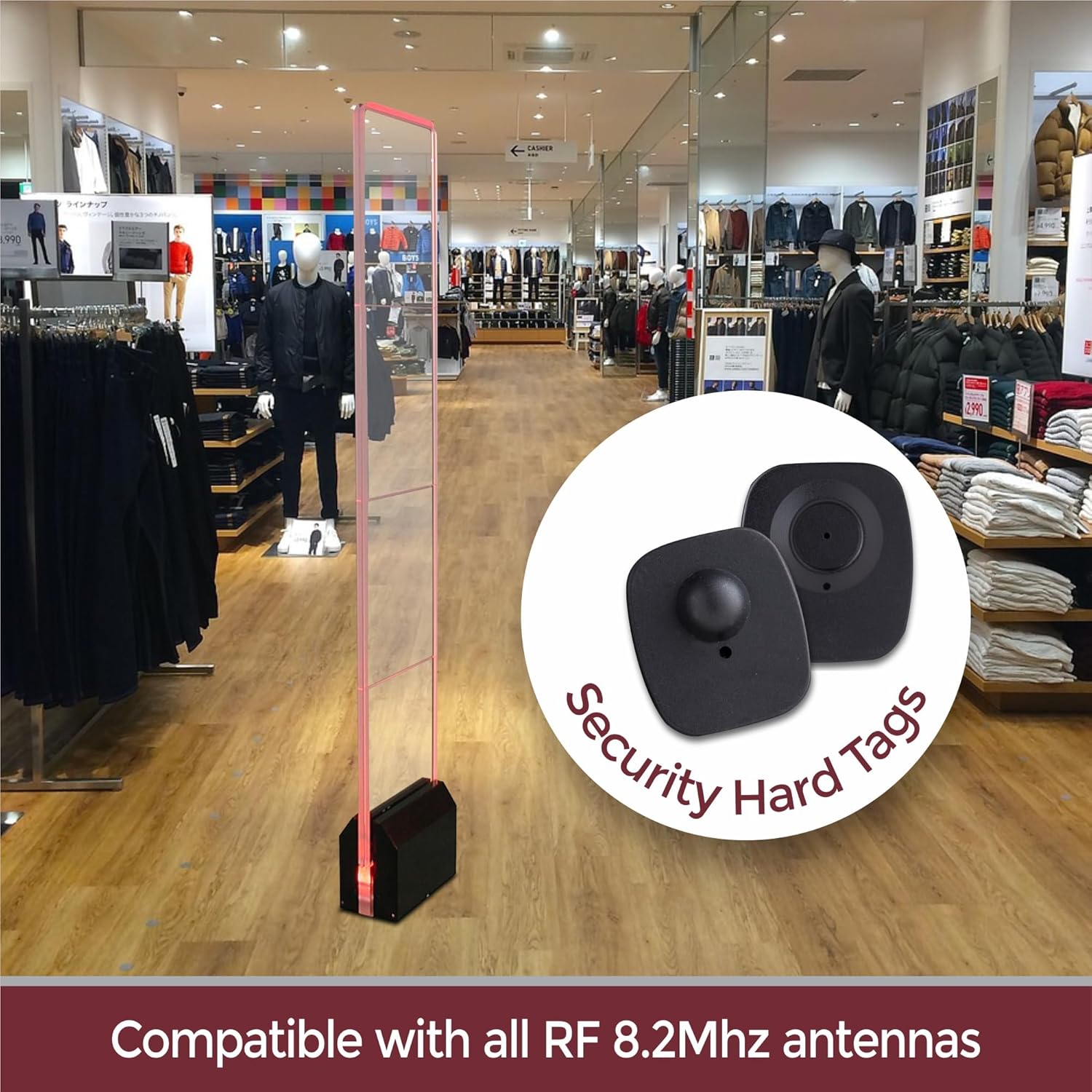 RF 8.2MHz Mini Security Tags with Pin – 1000-Count – Checkpoint Security Compatible for Theft Prevention – for Apparel, accessories, others by Bullseye Protection