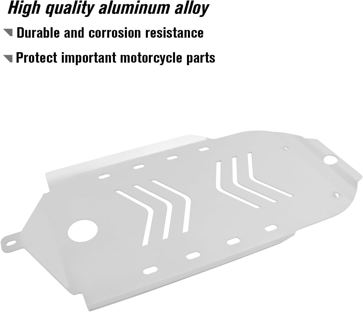 Skid Plate Engine Guard Compatible with Honda Goldwing 1800 GL1800 2018-2025 3mm CNC Aluminum Belly Pan Silver Accessories Motorcycle Parts