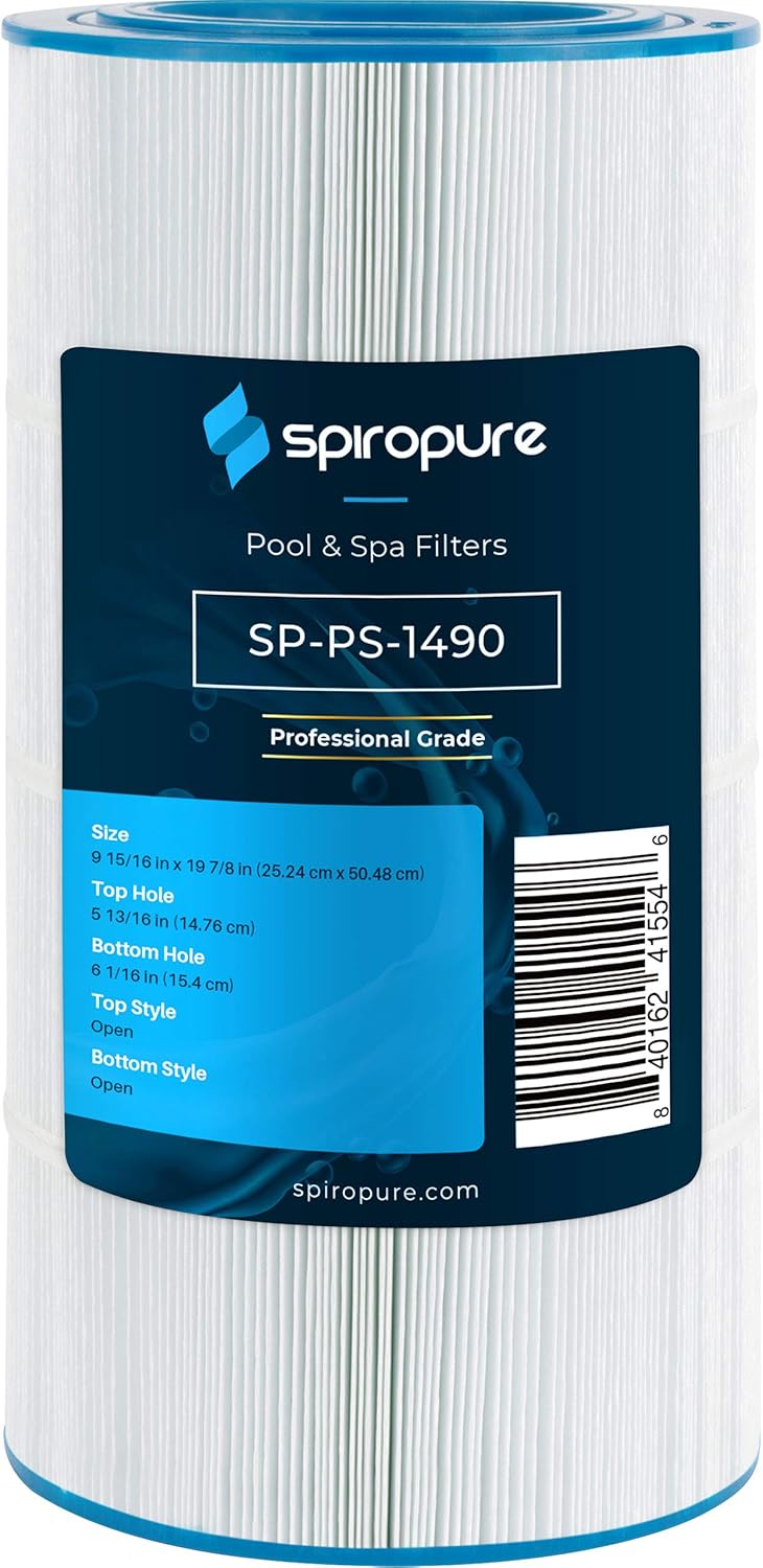 SpiroPure Replacement for Jacuzzi CFR 100 Unicel C-9699 Pleatco PJ100-4 Filbur FC-1490 Baleen AK-8013 Hot Tub Spa Pool Filter Replacement Cartridge