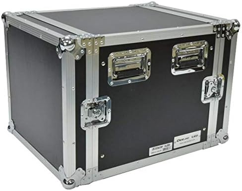 10U-Space 21-in Deep DJ Amplifier Rack Fly Drive Case with Wheels, 4U Effect Deluxe Case -Body Depth with Pull Out Handles and Wheels, Safe Travel Case Designed for Touring. Deejay LED TBH10UAD21W