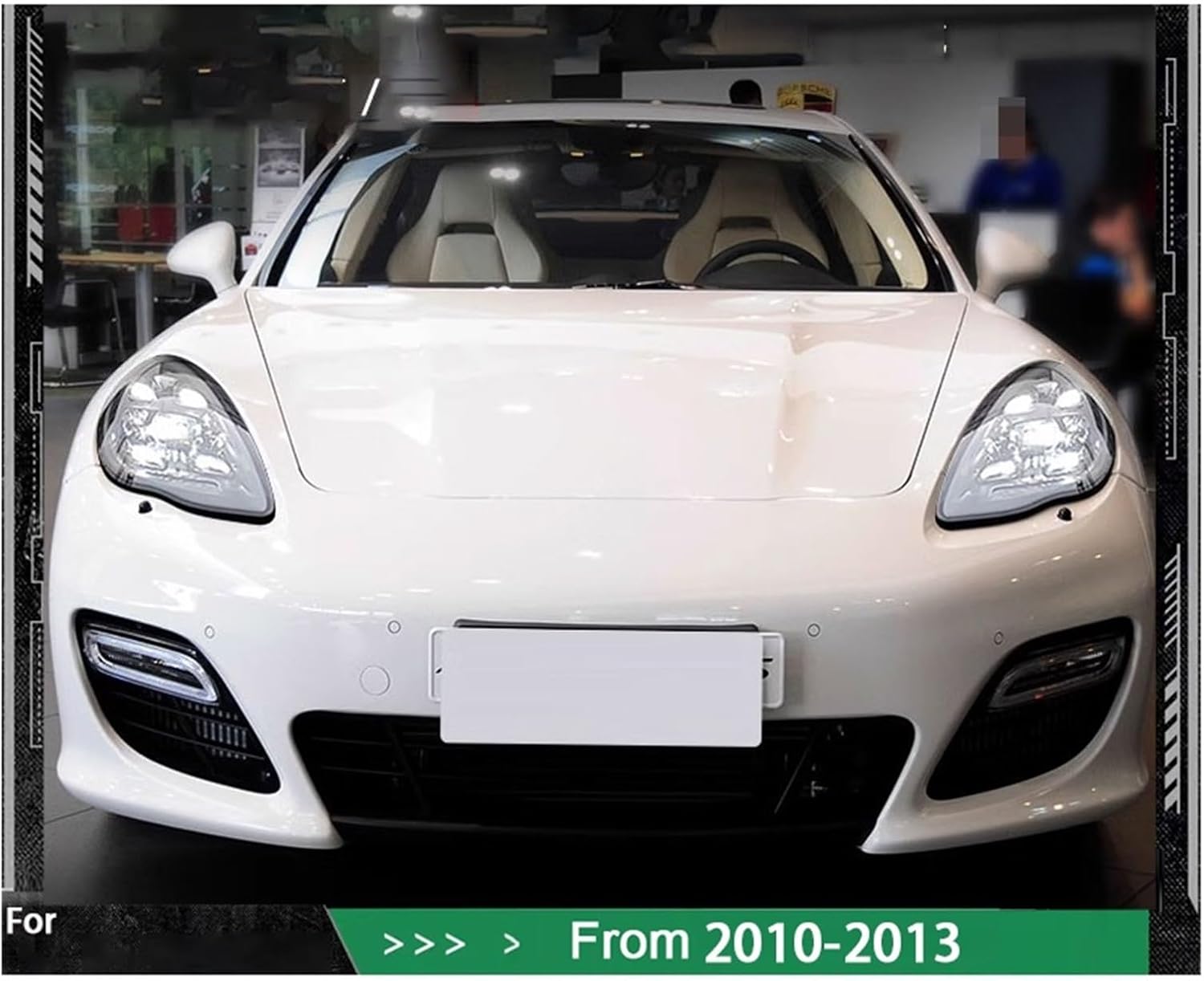 Pair LED Headlights Upgrade Front LED Headlamp Assembly Compatible For Porsche Panamera 970 2010-2013 Plug Play Car Accessories(970.2 14-16,RHD)