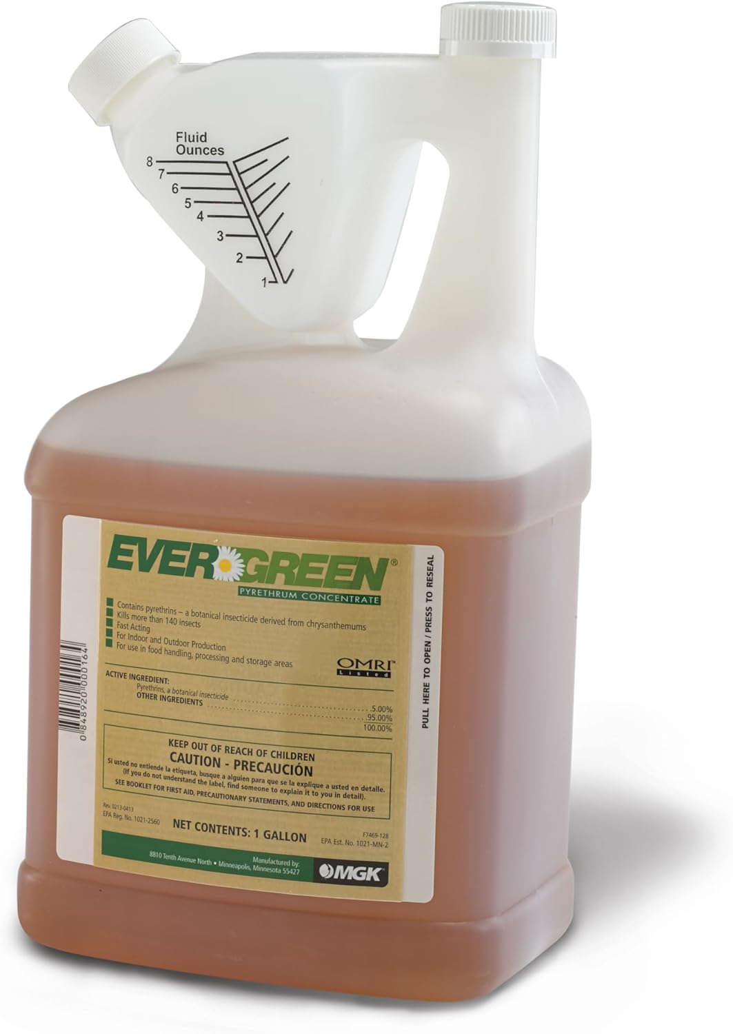 MGK EverGreen® Pyrethrum Concentrate | OMRI Listed for Organic Production | Pyrethrin Insecticide Spray | For Indoor or Outdoor Applications | 1 Gallon