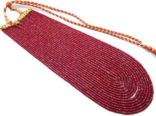 10 Strand 2.5-5.5mm 23''Ruby Rondelle, Faceted Ruby Beads