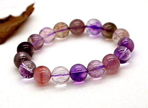 1 strands natural purple pink red mix super seven 7 bracelet round ????7, melody stone 12mm 02858