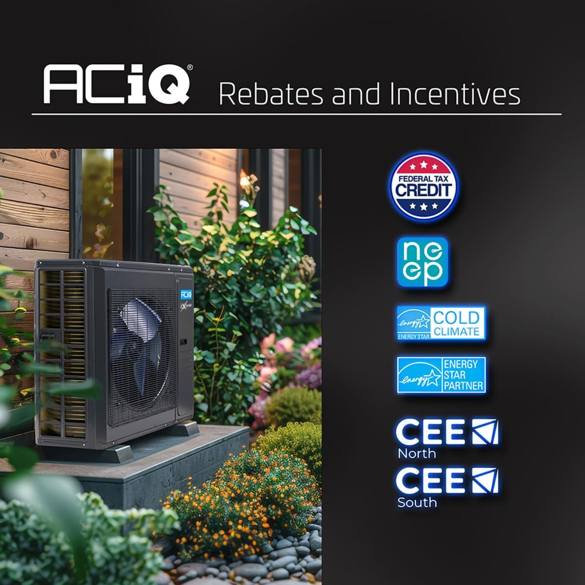 ACiQ 2.5 Ton 16.8 SEER2 High Efficiency Heat Pump Condenser - R454B Inverter | 30000 BTU AC/Heating System