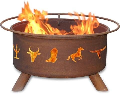 Patina Products F109, 30 Inch Western Cowboy Fire Pit