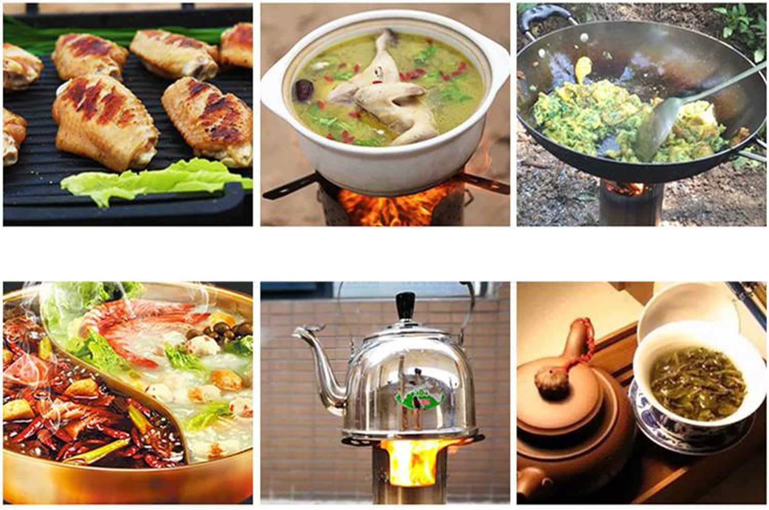 Stove Bonfire Fire Pit - Smokeless Stainless Steel Outdoor Firepit | Portable Backyard Natural Wood Burning Firebowl | No Gas or Propane Required,C