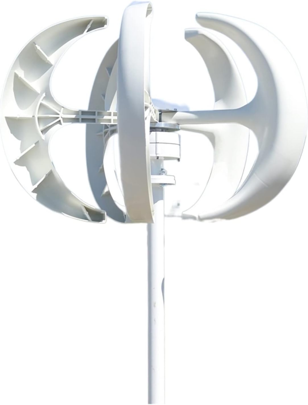 Wind Turbine, 1000W Wind Turbine 12v 24v Vertical Axies Wind Generator Small Windmill Free Energy with MPPT Charge Controller Homeuse(White,Turbine ONLY_24V)