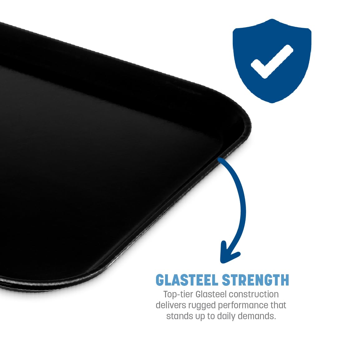 Carlisle FoodService Products 1814FG001 Fiberglass Glasteel Solid Rectangular Tray, 18