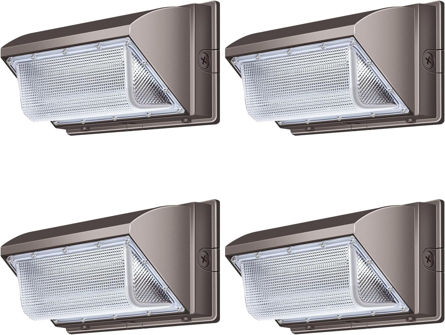 ledmo LED Wall Pack Light, 15840LM Super Bright Commercial Outdoor Floodlight, 5000K IP65 Waterproof Wallpack Business Security Lighting for Yard Barn Building 120W 4Pack No Photocell