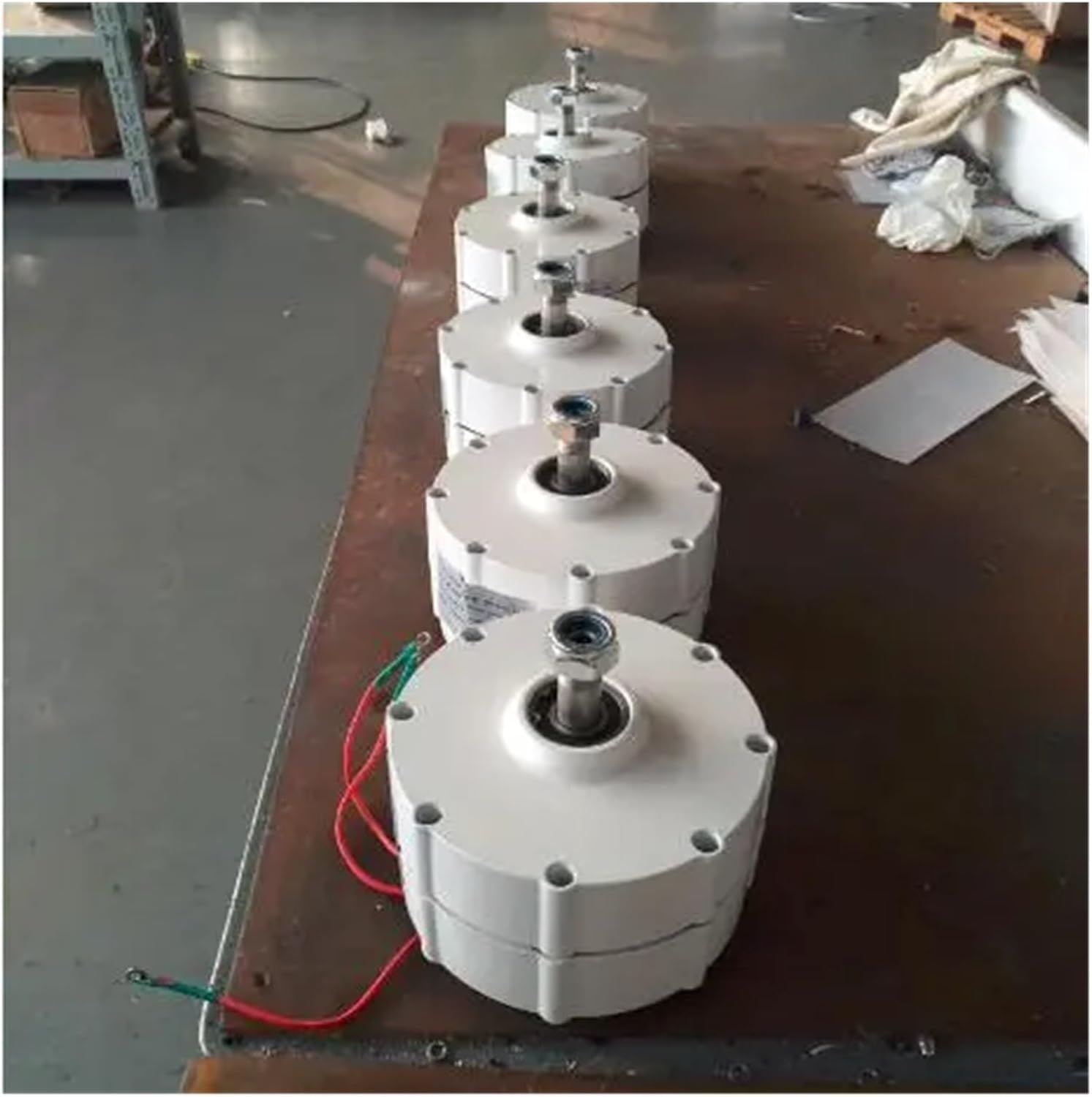 Wind Turbine Generator Kit, Three Phase Permanent Magnet nerator 500W PMG Alternator with DC Controller for Horizontal Or Vertical Wind Turbine for Hybrid Solar Wind System(WB,Double Shaft_48V)