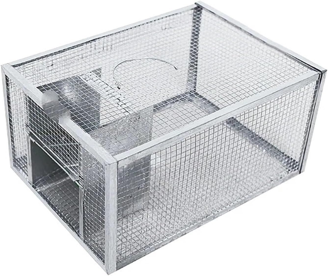 Rat Traps,Metal Single Row Door Mousetrap Household Continuous Mousetrap Large Space Automatic Rat Cage Safe and Mousetrap