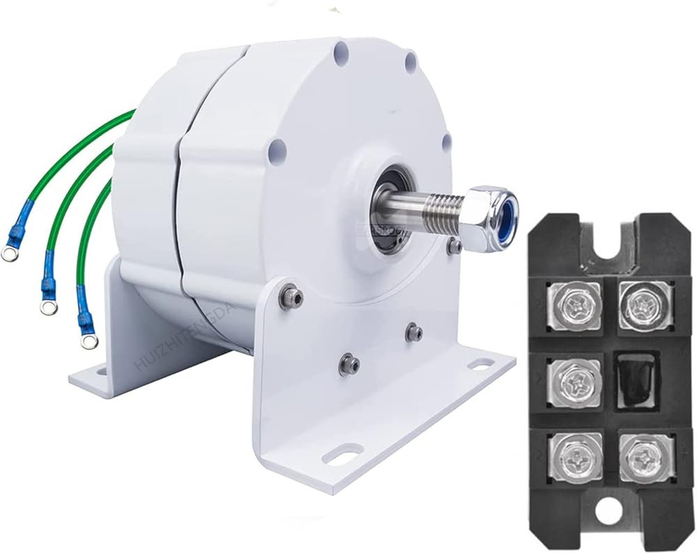 10000W 3 Phase Gearless Permanent Magnet, 12V-220V Vertical Wind Power Turbine Generator AC Alternators Motor Wind Turbine Generator for Wind Water Turbine