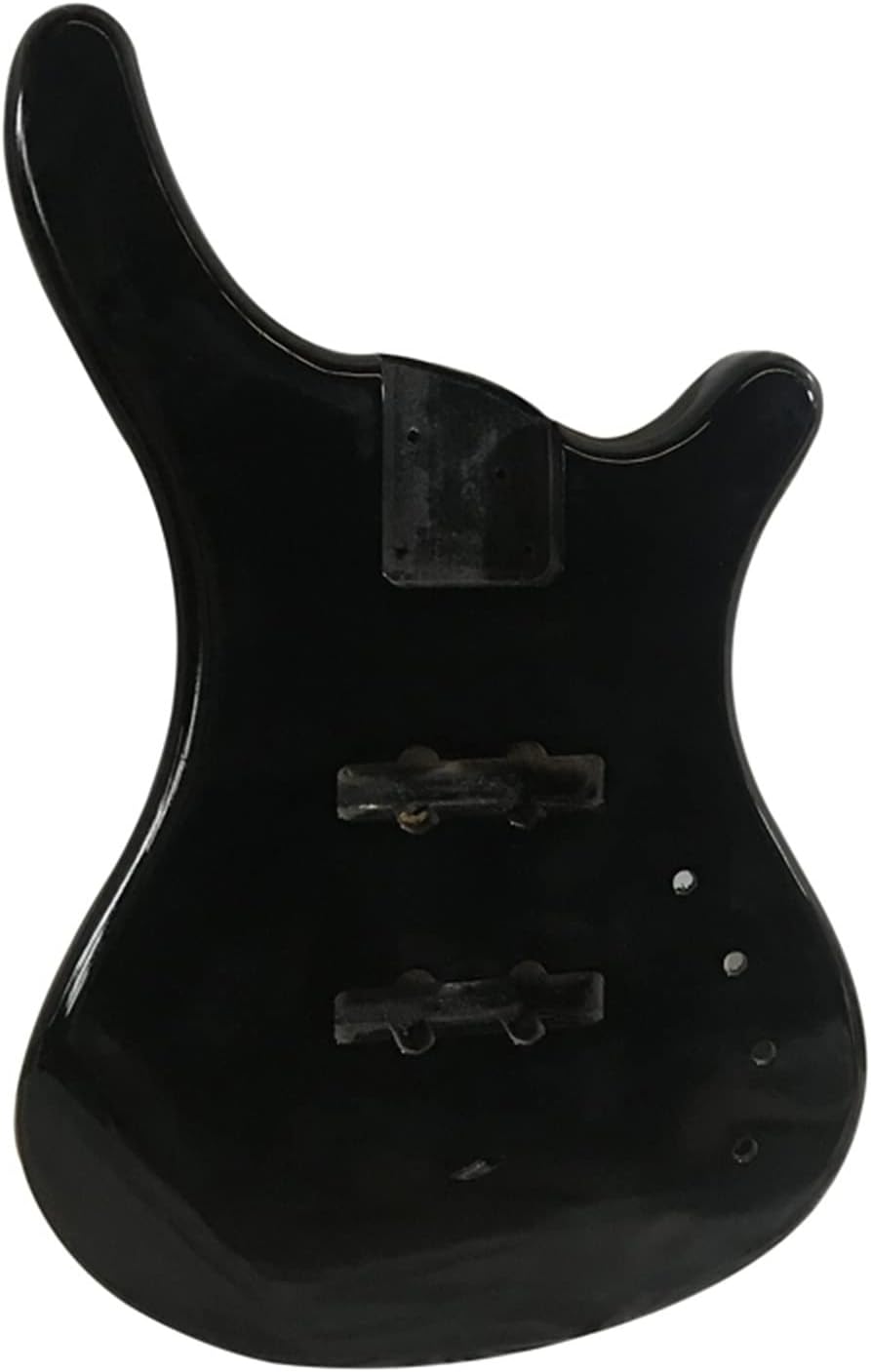 FLFL Electric Bass Guitar Body Unfinished Aged for ST Bass Panel Unfinished Guitar Kit (Color : Black)