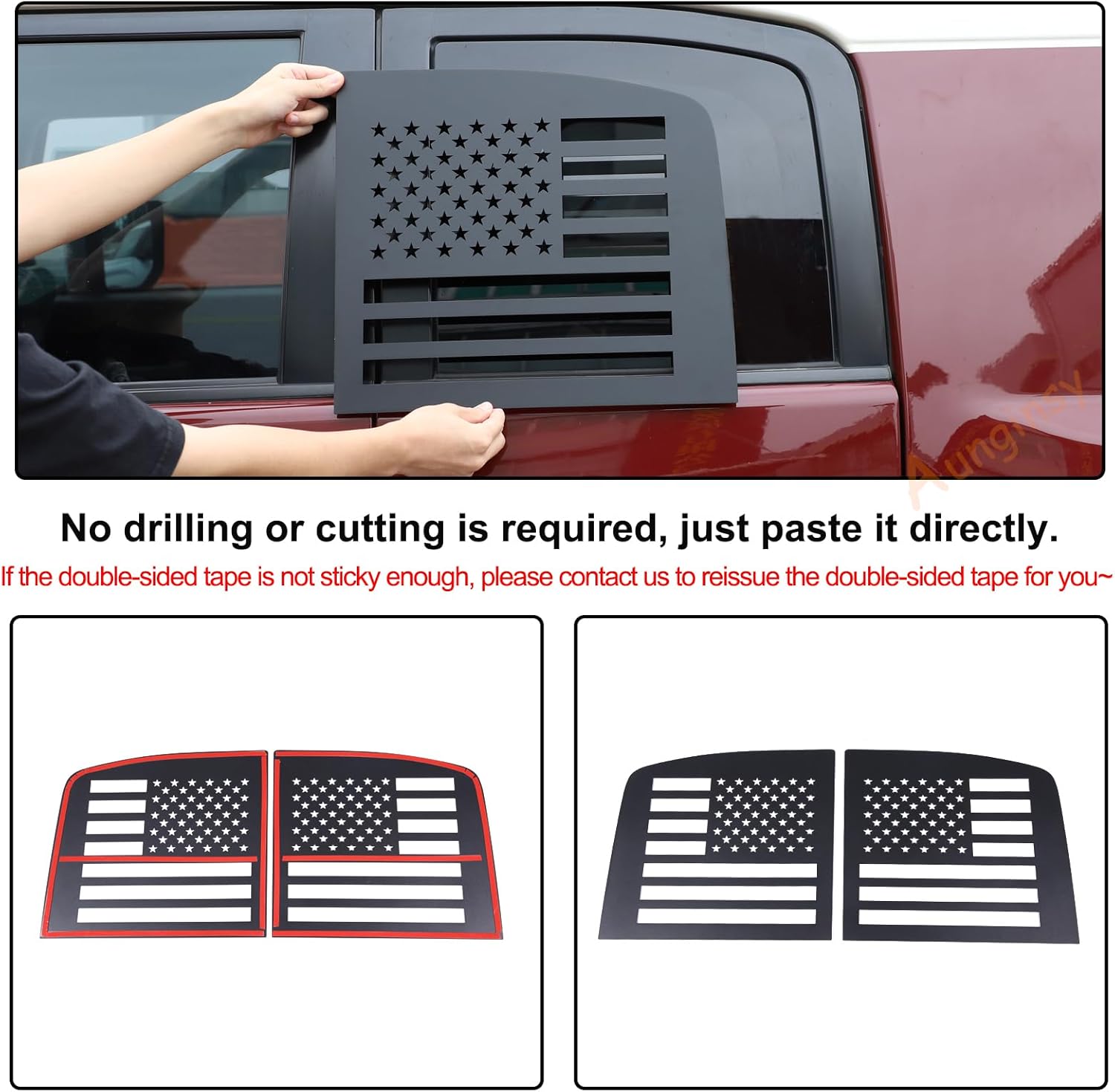 Rear Side Window American Flag Trim Cover Fit Toyot@a FJ Cruiser 2007-2021 2Pcs Rear Side Window Honeycomb Shades Cover Panel Car Rear Window Glass Protective Cover Honeycomb Shades Cover Accessories