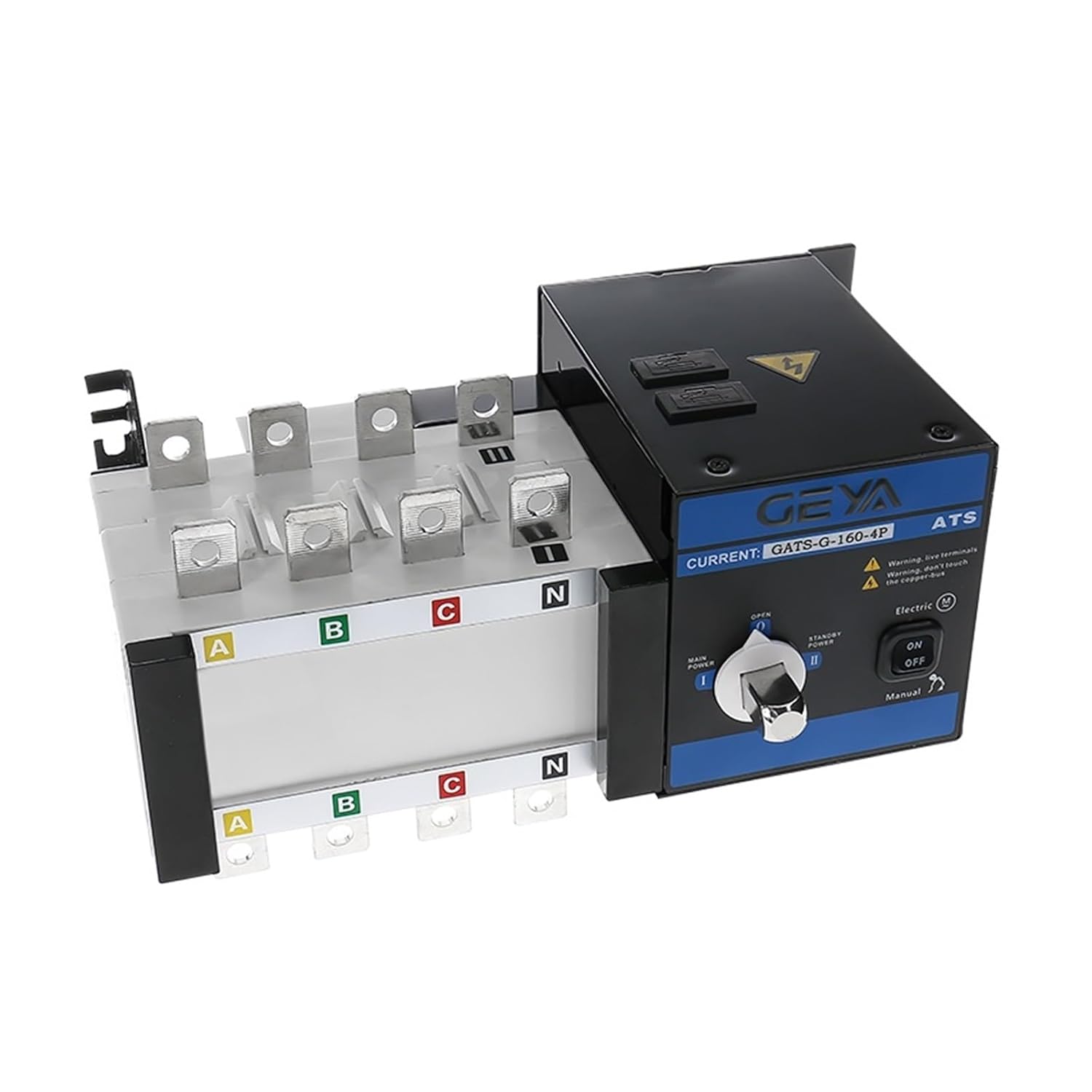 10pcs ATS PC Class Automatic Transfer Switch Generator Changeover Switch 3P 4P 160A AC400V Auto or Manual ATS 440V