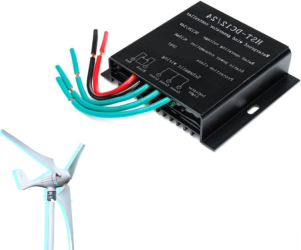 10000W Three-Phase AC Wind Turbine Generator Kit Controller, Windmill Alternator Battery Charger Controller for Solar Panels and Batteries