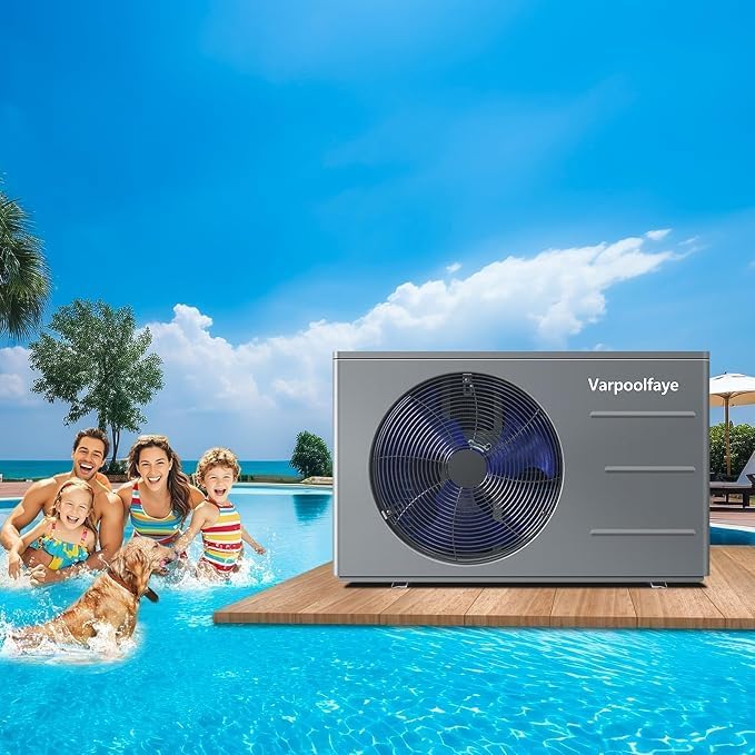 40000 BTU Pool Heater for Above Ground Pool,12000 Gallons Electric Pool Heater for Inground Pool,WiFi Control,Heating and Cooling Pool Heat Pump 220V 60HZ