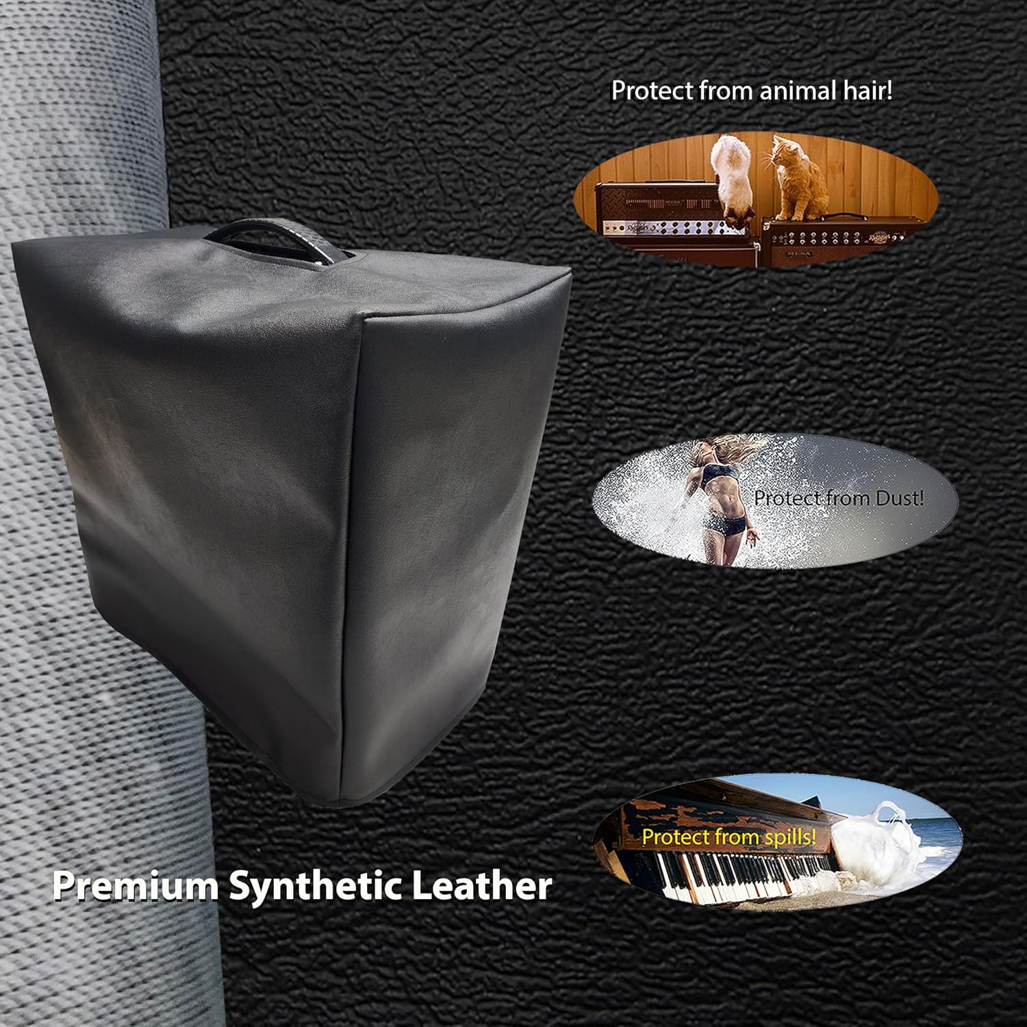 DCFY! Cover for Blackstar Jared James JJN-212VOC Guitar Amplifiers | Ultimate Amp Protection Made in the U.S.A. | Pitch-Black | Premium Synthetic Leather