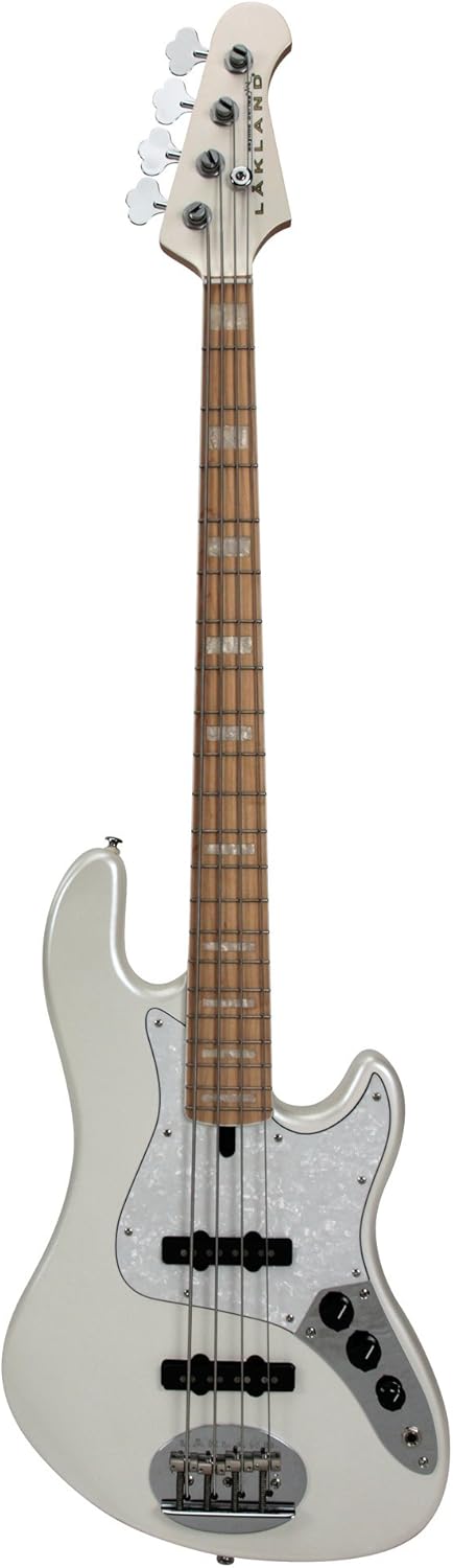 Lakland Skyline Darryl Jones DJ-4 Bass Guitar - White Pearl with Maple Fingerboard