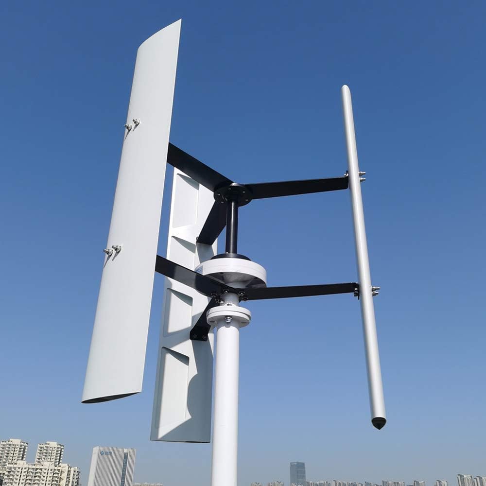 600W Vertical Wind Power Turbine Axis 12v 24v 48v Wind Generator with MPPT Controller for Homeuse Free Energy (12V with Free Controller)