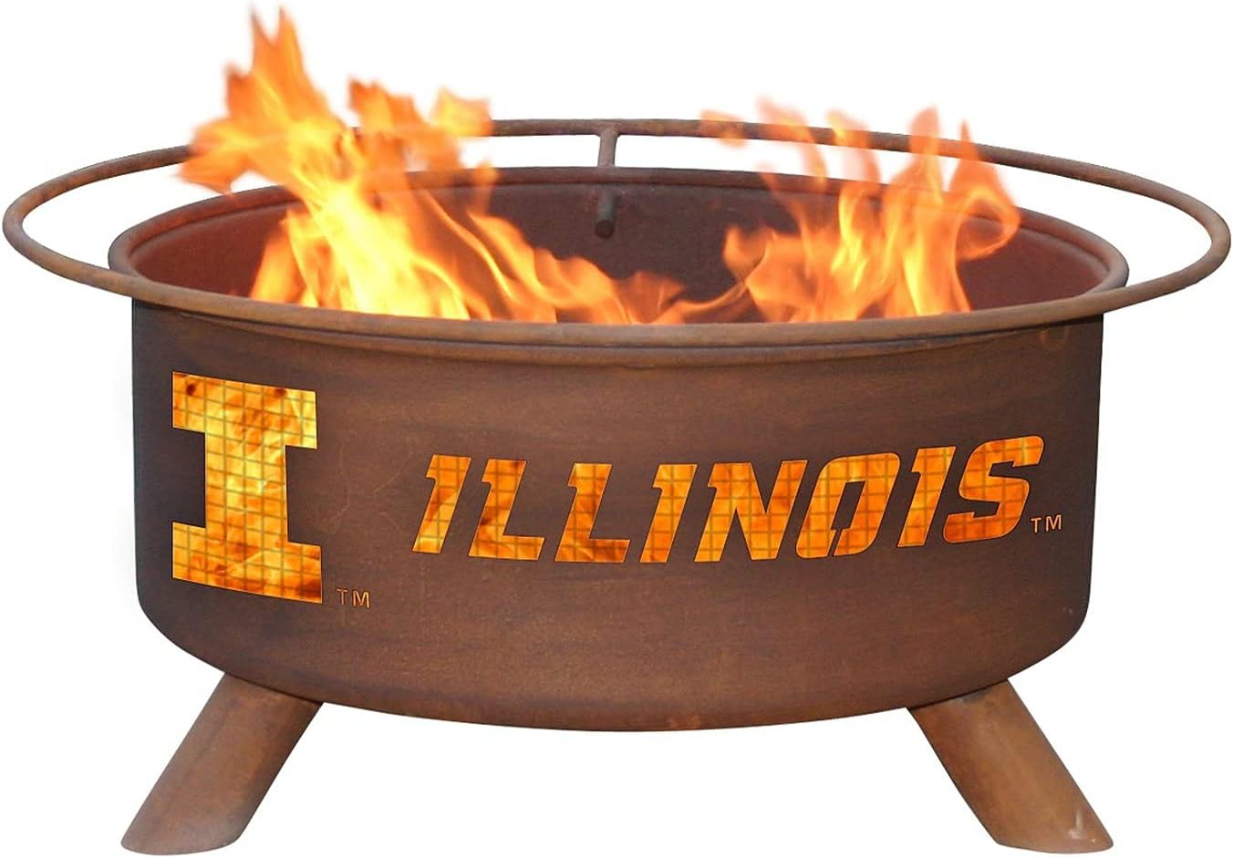 Patina Products F220 Illinois Steel Outdoor Fire Pit - 24 x 24 x 11 inch - Natural Rust Patina Finish