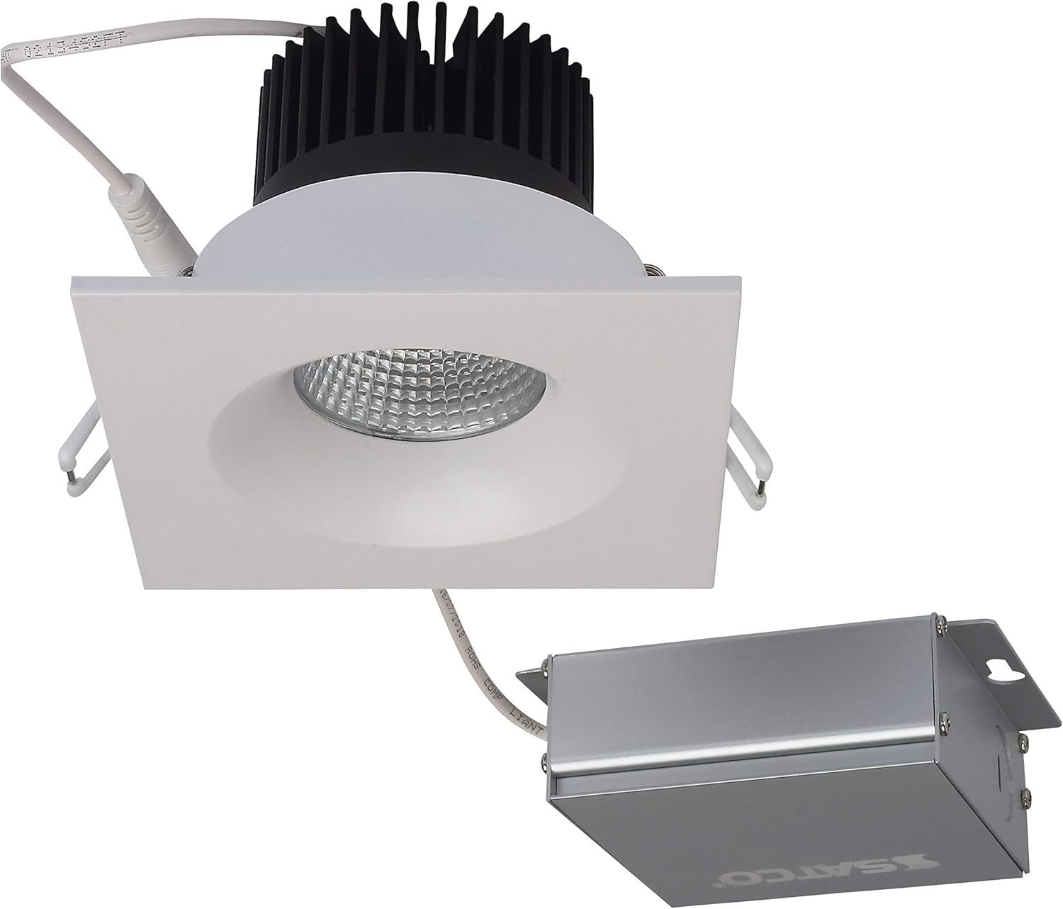 Satco S11633 12 watt LED Direct Wire Downlight; 3.5 inch; 3000K; 120 Volt; 12 Bulbs California Compliant